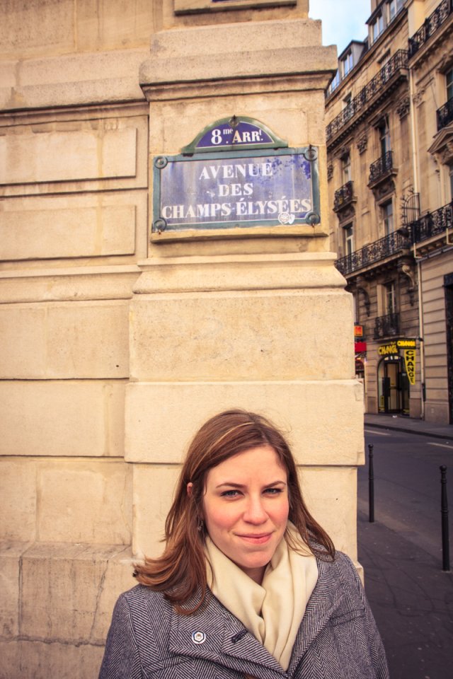 Julia on the Champs-Elysées